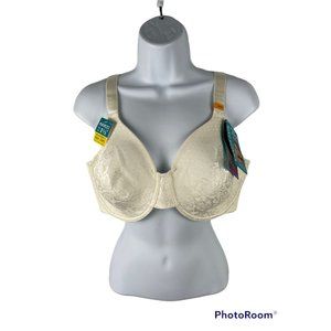 VANITY FAIR Wired Lace Lined Minimizer Bra, ivory, size 38DD